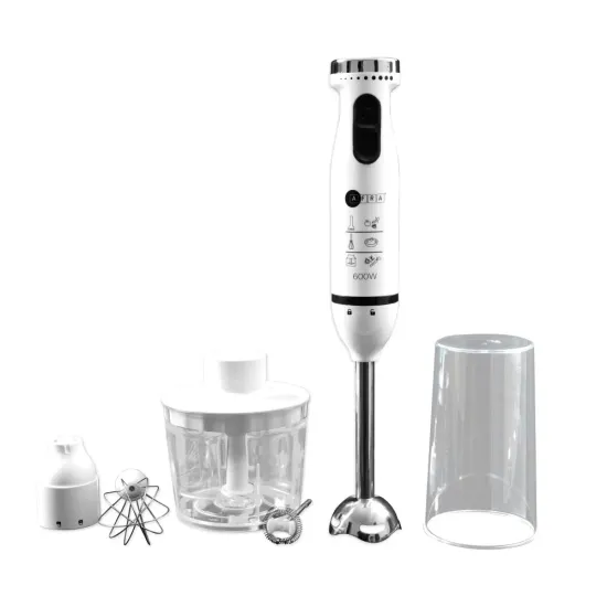 AFRA Japan Hand Blender Set, Multiple Speed Settings, Stainless Steel, Multiple Attachments, 600W, Chopper, Mixing Cup, Whisk, G-Mark, ESMA, RoHS, CB, 2 years warranty