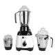 AFRA Heavy-Duty Mixer Grinder, 3 IN 1, White Gloss Finish, Stainless Steel Jars & Blades, Total Jar Capacity 2900ml, 750W, 18000 RPM Motor, ESMA, RoHS, and CB Certified, AF-7500BLWH, 2 Years Warranty