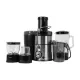 AFRA 4 in 1 Juicer, AF-800JCBK, 800W, 2 Speed Settings, Pulse Function, 1.5L Capacity, Glass Blender, Stainless Steel Blades, With Meat Chopper & Grinder Jar.