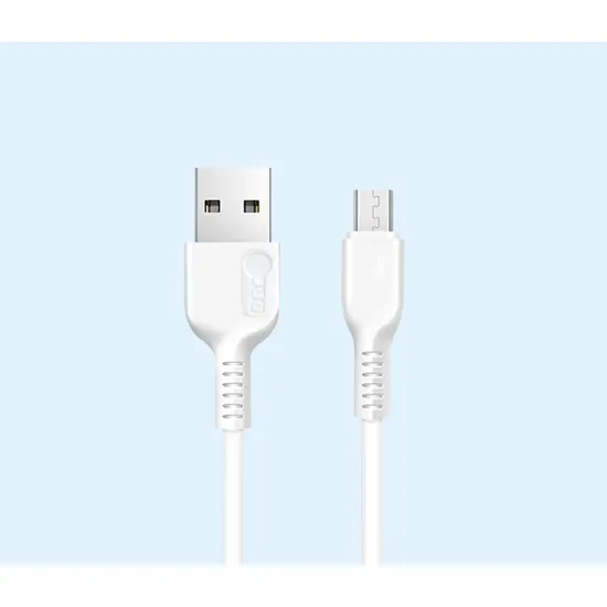 AFRA Japan USB Charging Cable, White, 2.4A, With Data Transmission, USB A to Micro USB, 1 meter length, Durable, Heat Resistant, PVC Serrated Cable Cord, Compatible with iPhone, iPad, iPod.