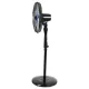 AFRA Electric Stand Fan, 60W, Adjustable Height, 5 Blades, Includes Remote Control, Black, G-Mark, ESMA, RoHS, And CB Certified, AF-1660BKR, 2 Years Warranty