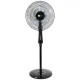 AFRA Electric Stand Fan, 60W, Adjustable Height, 5 Blades, Includes Remote Control, Black, G-Mark, ESMA, RoHS, And CB Certified, AF-1660BKR, 2 Years Warranty