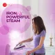 AFRA Steam Iron, 430ml, White And Purple, Ceramic Coated Soleplate, Vertical Steam, ESMA Approved, AF-2200IRWP, 2 Years Warranty