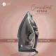 AFRA Steam Iron, 350ml, Black & Gold, Ceramic Coated Soleplate, Vertical Steam, ESMA Approved AF-2600IRBG, 2 Years Warranty.