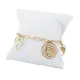 AFRA ROSETTE GOLD STAINLESS STEEL BRACELET