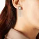 AFRA PEARLET SILVER STAINLESS STEEL EARRING