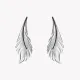 AFRA PALMETTE SILVER STAINLESS STEEL EARRING