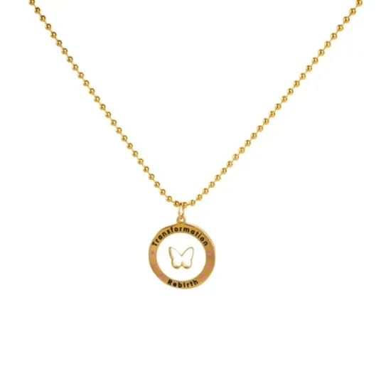 AFRA GLAZE GOLD STAINLESS STEEL NECKLACE