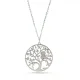 AFRA TREE SILVER STAINLESS STEEL NECKLACE