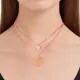 AFRA ROSETTE ROSEGOLD STAINLESS STEEL NECKLACE