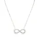 AFRA INFINITE SILVER STAINLESS STEEL NECKALCE