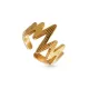 AFRA HEARTBEAT GOLD STAINLESS STEEL RING