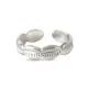 AFRA PALMETTE SILVER STAINLESS STEEL RING