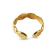 AFRA PALMETTE GOLD STAINLESS STEEL RING