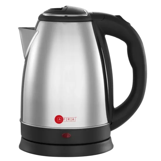 AFRA Japan Electric Kettle, 1500W, 1.8L, Strong Stainless Steel Body with 2 years warranty, ESMA, ROHS, and CB Certified, AF-1815KTSS, 2 years warranty.