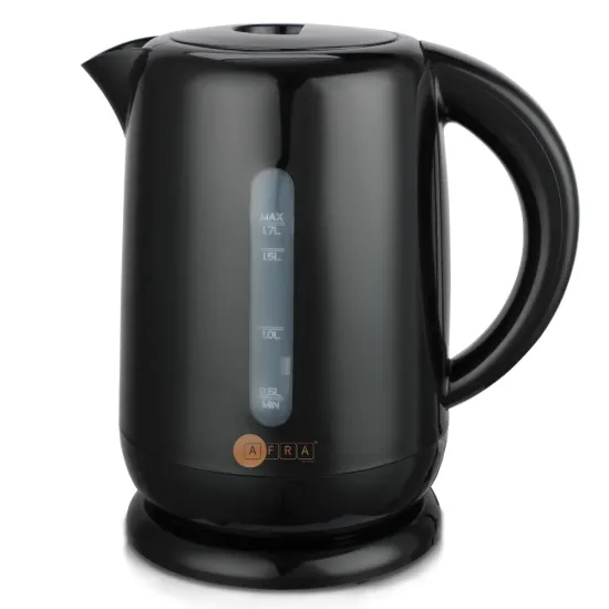 AFRA Japan Electric Kettle, 1.7L Capacity, 2200W, Dry Boil Protection, Strix Control, Automatic Shut-off, Overheat Protection, Black, G-Mark, ESMA, RoHS, CB, AF-201850KTBL, 2 years warranty