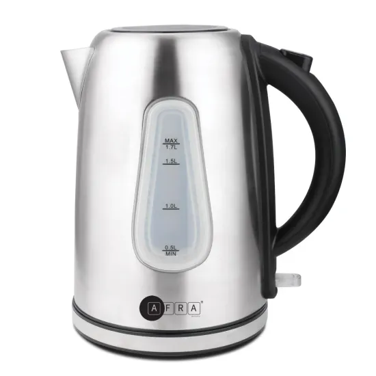 AFRA Japan Electric Kettle, 1.7L Capacity, 2200W, Automatic Shut-off, Overheat Protection, Stainless Steel Finish, G-Mark, ESMA, RoHS, CB, AF-401850KTSS, 2 years warranty