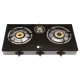 AFRA Three Burner Gas Stove, Compact Design, Tempered Glass, Easy-To-Clean, Heat Resistant, Shock Resistant, G-MARK, ESMA, ROHS, and CB Certified, AF-0003GSBK 2 years warranty