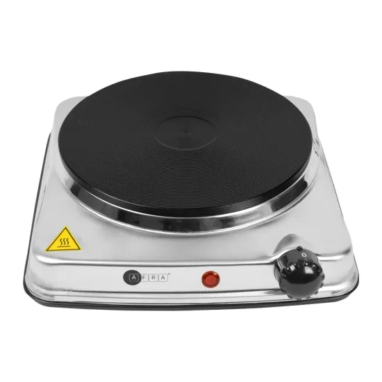 1500HPSS New AFRA Single Electric Hotplate, 1500W, Thermostatic Control, Stainless Steel, Overheat Protection, G-MARK, ESMA, ROHS, and CB Certified, AF-1500HPSS, 2 years Warranty