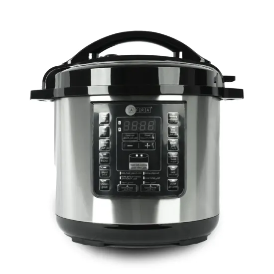 AFRA Electric Pressure Cooker, 12 in 1, Multifunction, 10L Capacity, 1300W, Silver, Stainless Steel, GMARK, ESMA, RoHS, And CB Certified, AF-1035PCSS, With 2 Years Warranty