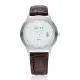 AFRA Lumen Gentleman’s Watch, Silver Stainless Steel Case, Japanese Design, Time & Date, Leather Strap, Water Resistant 30m