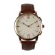 AFRA Dazzler Gentleman’s Watch, Japanese Quartz, Rose Gold Stainless Steel Case, Leather Strap, Water Resistant 30m