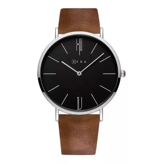 AFRA Urbanite Gentleman’s Watch, Leather Strap, Japanese Quartz, Water Resistant 30m.