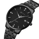 AFRA Ryker Gents Watch, Metal Alloy Case, Stainless Steel Band & Buckle, Black Case, Black Dial, Water Resistant 30m