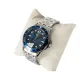 AFRA NAVIGATOR GENTS WATCH SILVER CASE BLUE DIAL SILVER BRACELET