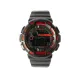 AFRA HIGHLANDER GENTS WATCH BLACK/RED CASE BLACK DIAL BLACK PU STRAP