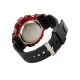 AFRA HIGHLANDER GENTS WATCH BLACK/RED CASE BLACK DIAL BLACK PU STRAP