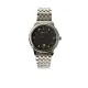 AFRA RADIANT GENTS WATCH SILVER CASE BLACK DIAL SILVER BRACELET