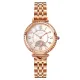 AFRA Selene Lady’s Watch, Rose Gold Metal Alloy Case, White Dial, Rose Gold Bracelet Strap, Water Resistant 30m