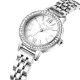 AFRA Ornate Lady’s Watch, Silver Metal Alloy Case, Silver Bracelet Strap, Water Resistant 30m