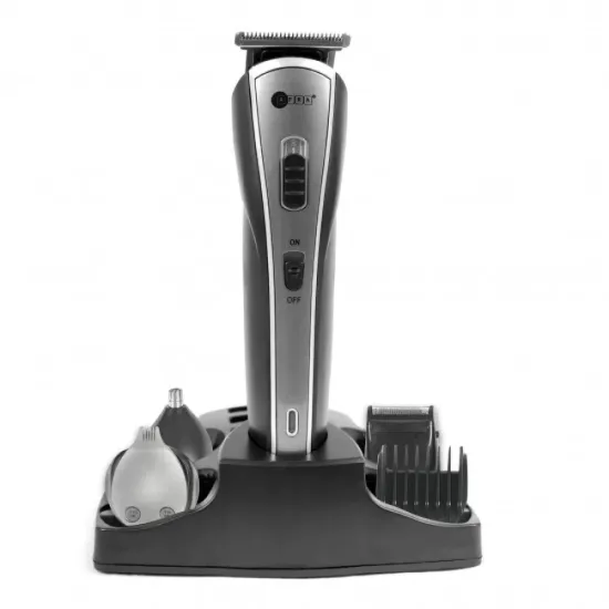 AFRA Hair Trimmer, AF-1600HTSB, 5 in 1 Set, Rechargeable, With Shaver, Precision Trimmer, Nose Trimmer, Design Trimmer and Full Trimmer, Charge Base.